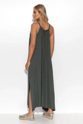 Makadamia beautiful viscose long dress  Adomoo